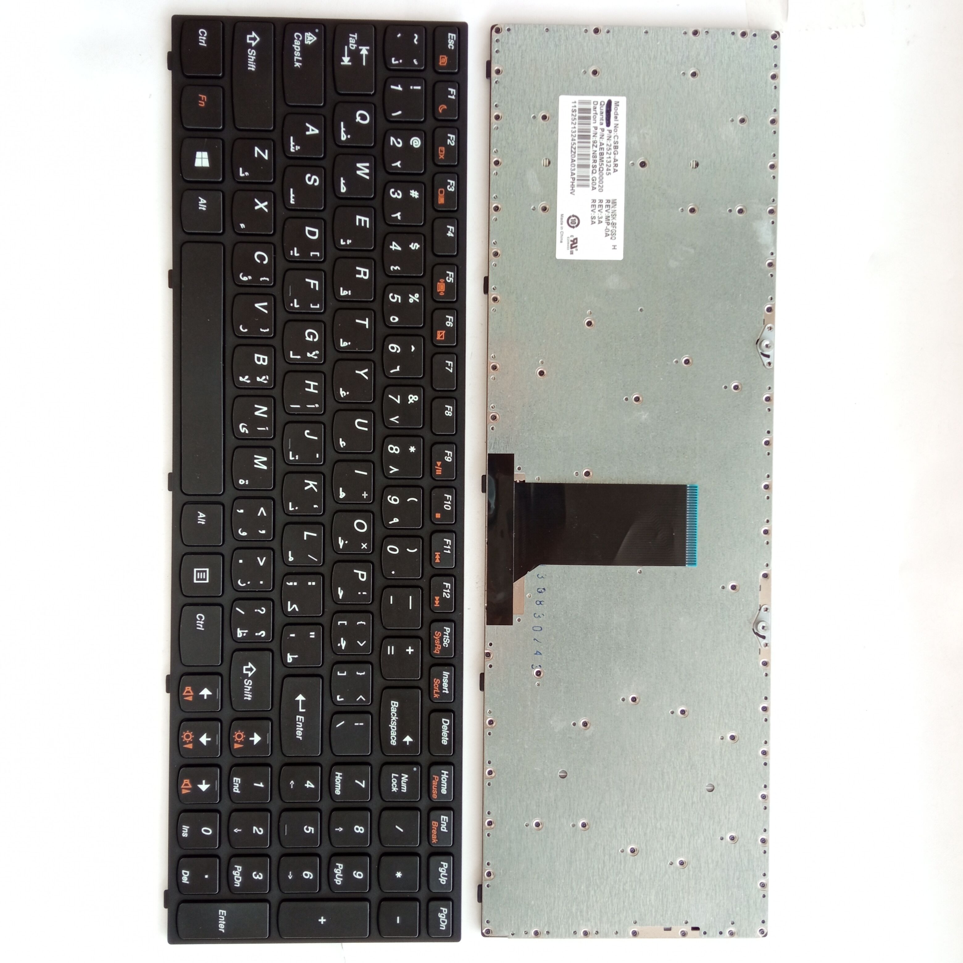 Picture of New Replacement Laptop Keyboard For LENOVO B5400 BLACK FRAME BLACK AR Layout